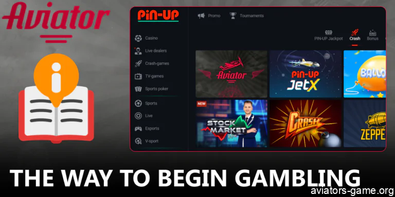 Instruction on launching Aviator crash game on Pin-Up